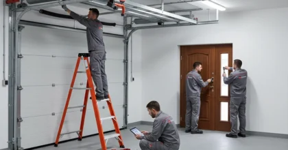 سرویس دوره‌ای درب پارکینگ و ورودی ساختمان