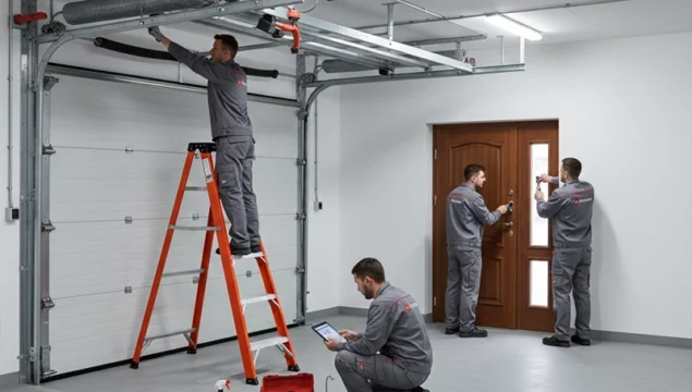 سرویس دوره‌ای درب پارکینگ و ورودی ساختمان